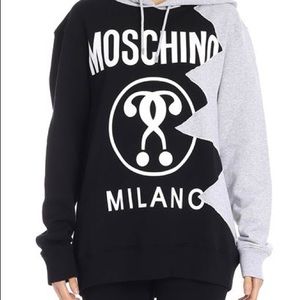 Moschino Question Mark Gray Black Sweatshirt/ Hoodie/ Unisex IT size 44